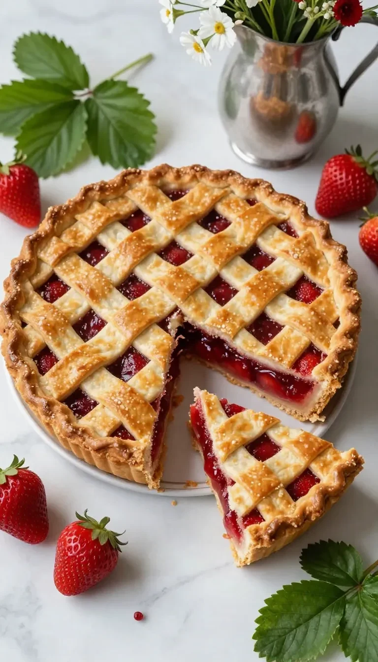 Uma tarte de morangos saudável com massa integral e recheio leve.
